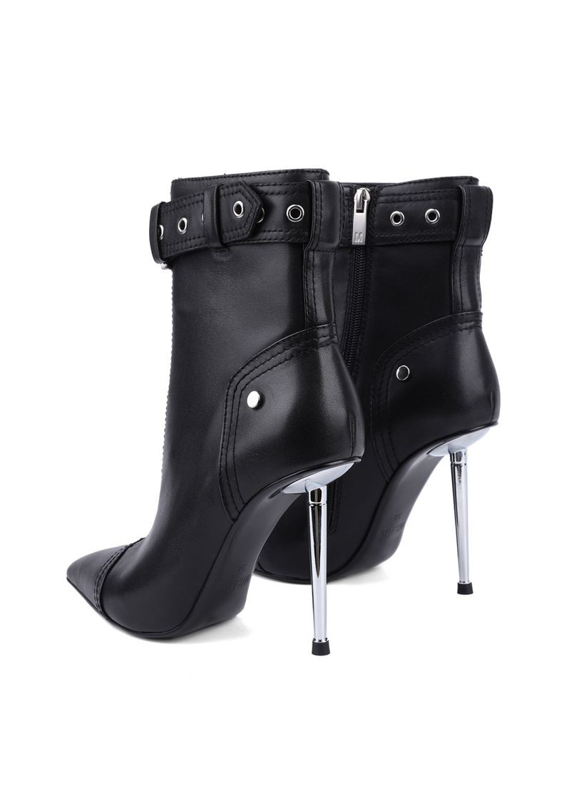 Осенние женские ботинки l2330-2 черная кожа MIRATON