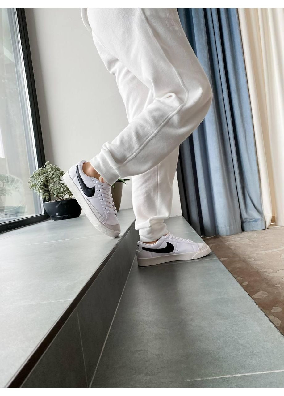 Черные демисезонные кроссовки мужские nike blazer 77 low 77 vintage white black 2 найк блейзер No Brand