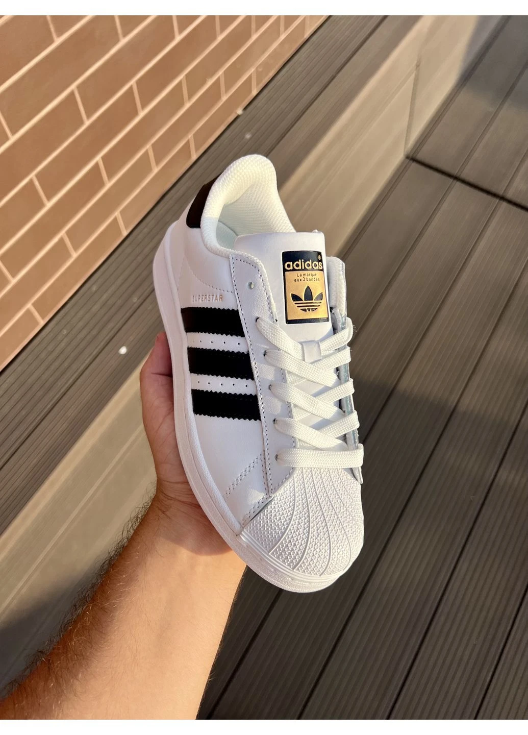Белые демисезонные кроссовки мужские adidas superstar white адидас суперстар белые No Brand
