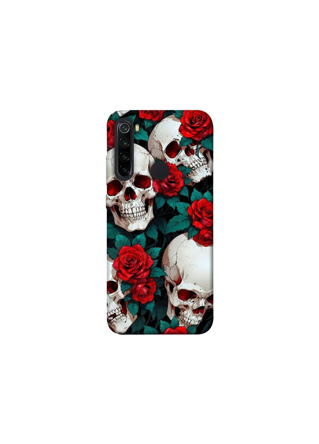 Чехол на Xiaomi Redmi Note 8 skull and rose Frontalka (349836170)