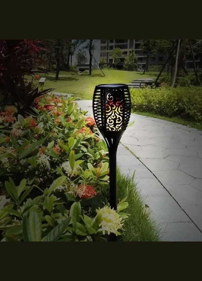 Водонепроницаемый фонарь 52 см с эффектом пламени flame led light sensor activated Solar (334293480)