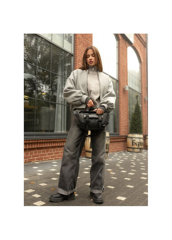 Большая женская поясная сумка бананка DynamicDart графитовая Sambag (322870631)