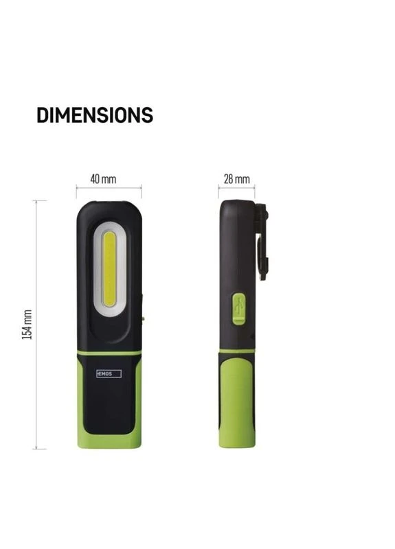 Фонарь аккумуляторный P4537 330 Lm 1200 mAh пластик магнит Emos (398635099)