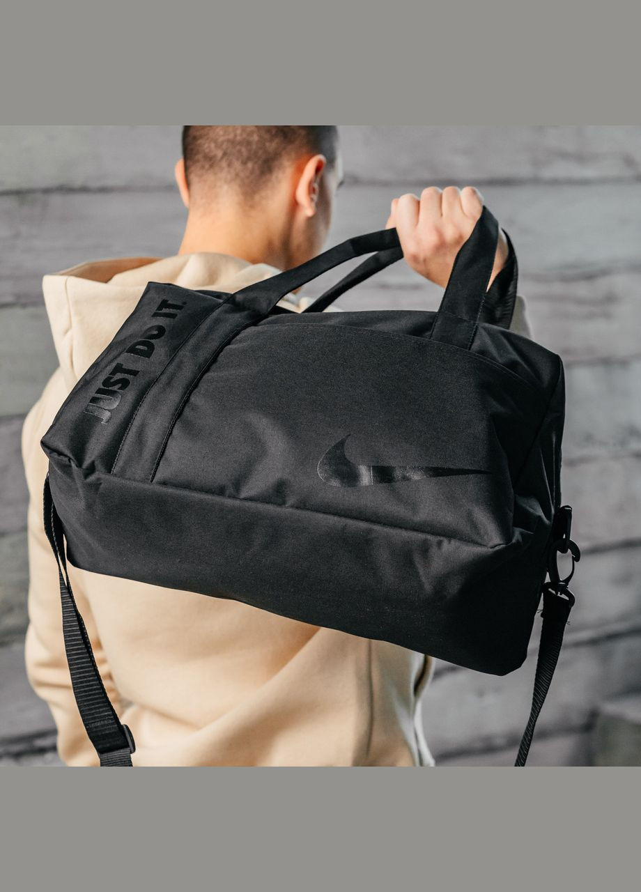 Дорожня сумка Найк Текстиль чоловіча для подорожей чорна 50*24*24 см, спортивна текстильна сумка чоловіча No Brand (333705446)