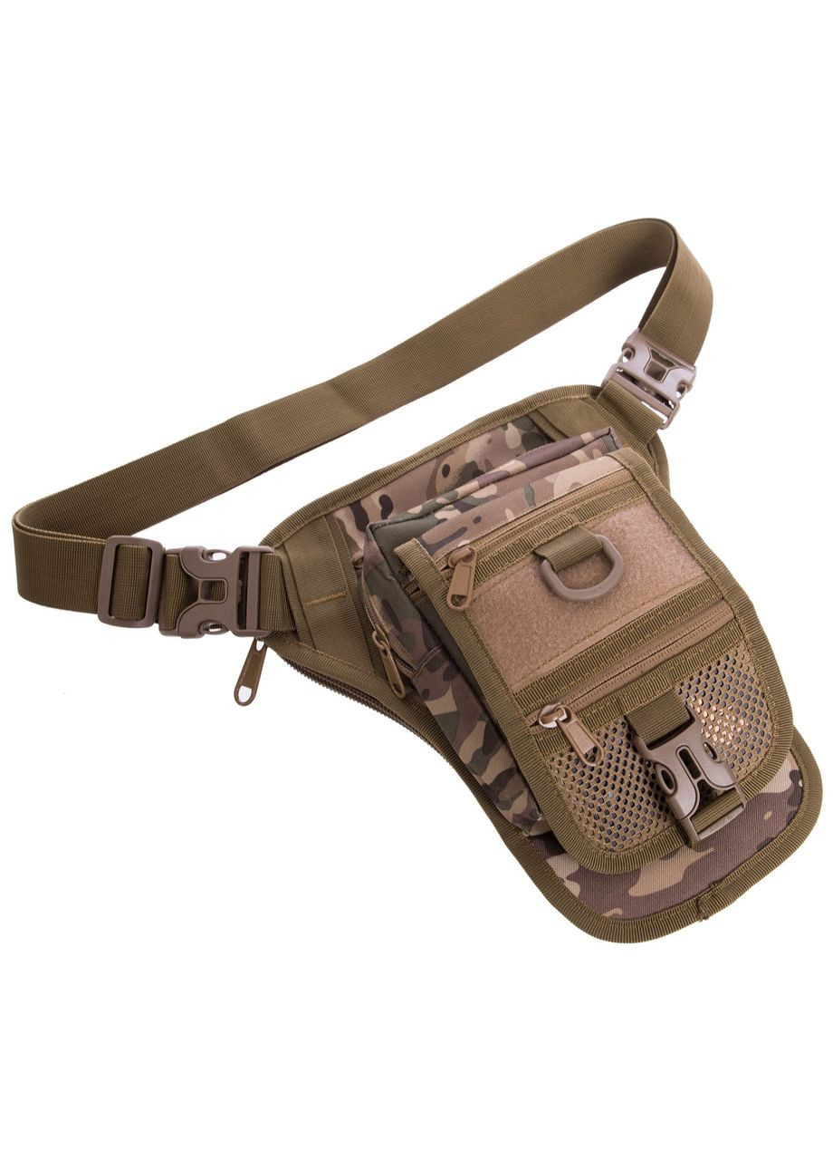 Сумка тактическая на бедро SILVER (нейлон, оксфорд 900D, р-р 30х25х6,5см, 5л, Камуфляж Multicam) SILVER KNIGHT (361434136)