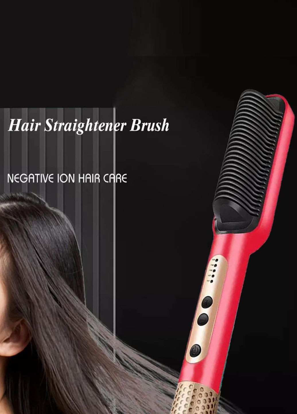 Електрична плойка-гребінець SK-1008 для укладання та випрямлення волосся Червоний Sokany (335817564)