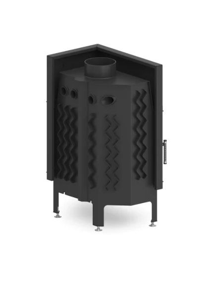 Каминная топка ALBERO AL11R.H-DBI Стекло декор+дополнительное внутреннее стекло цельногнутое Hitze (370385830)