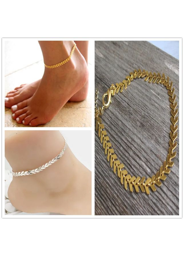 Браслет на ногу колосок у формі змійки колосся No Brand (340275952)