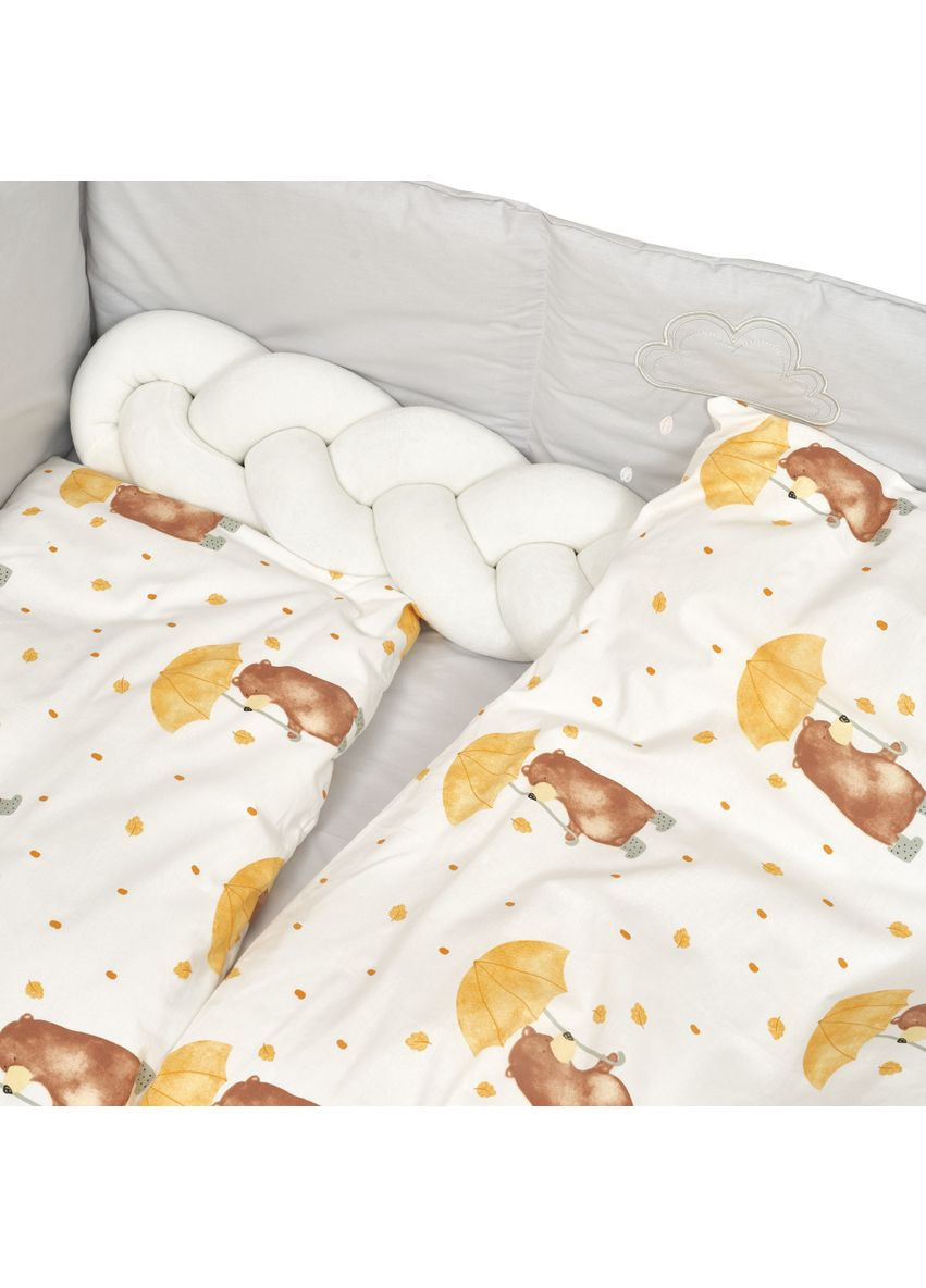 Постільний комплект Fluffy Puffy, 7 елементів, Umbrella yellow сірий з жовтим () Twins 4076-TFP-1005U (361269214)