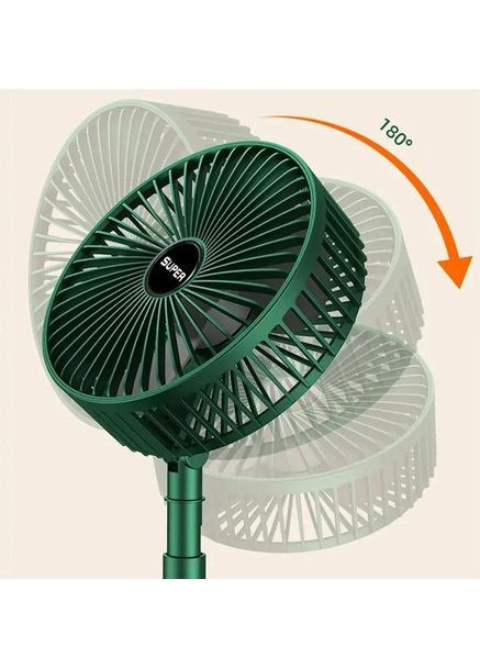 Вентилятор сложен с вращением на 180° и подставкой для телефона Green No Brand (365721691)