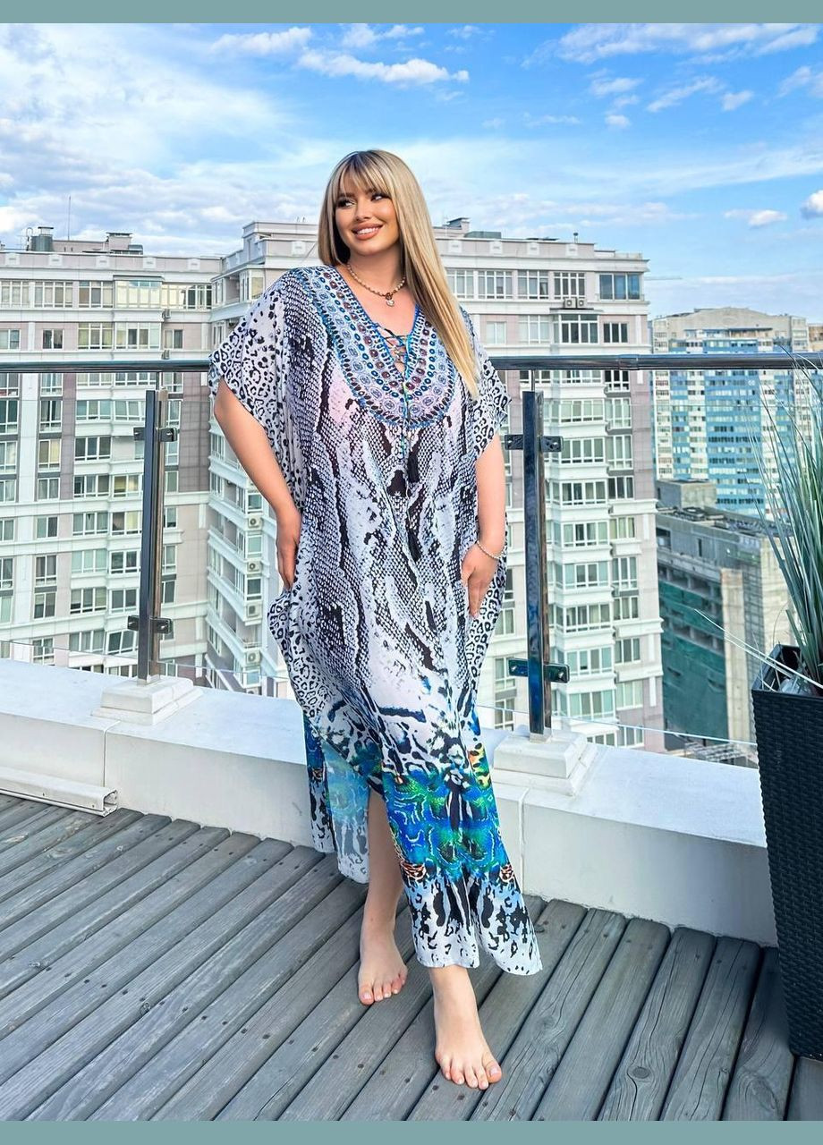 Жіноча пляжна туніка-сукня 644 No Brand oversize (298289445)