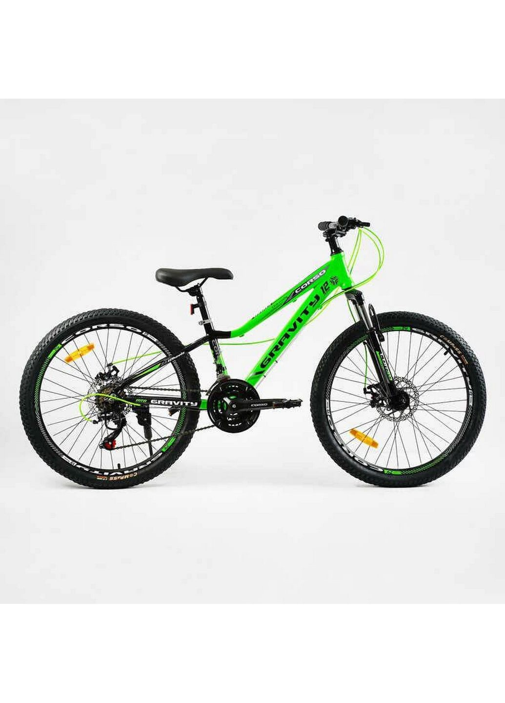 Велосипед спортивний GRAVITY", 21 швидкість, алюмінієва рама, перемикачі Shimano Corso (288135770)