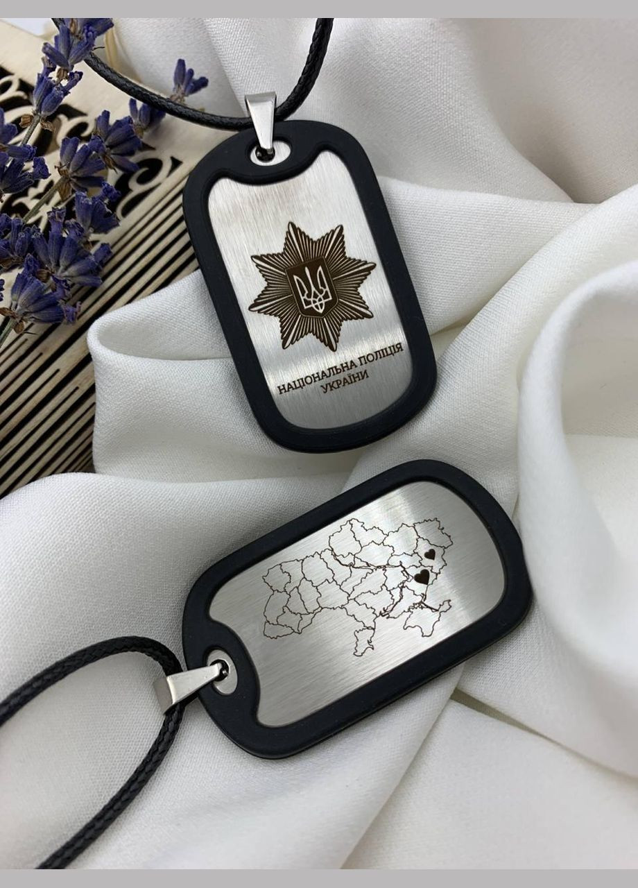 Жетон нержавейка 50х28 мм с цепочкой. Konik (341829251)