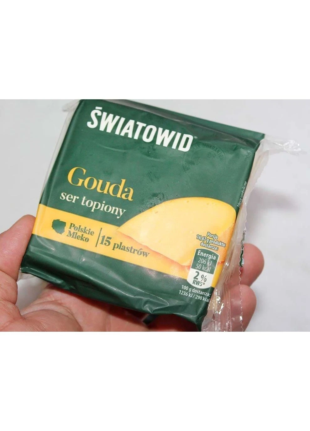 Сыр тостовый сливочный Gouda, 15 пластинок (Польша) Swiatowid (395820904)