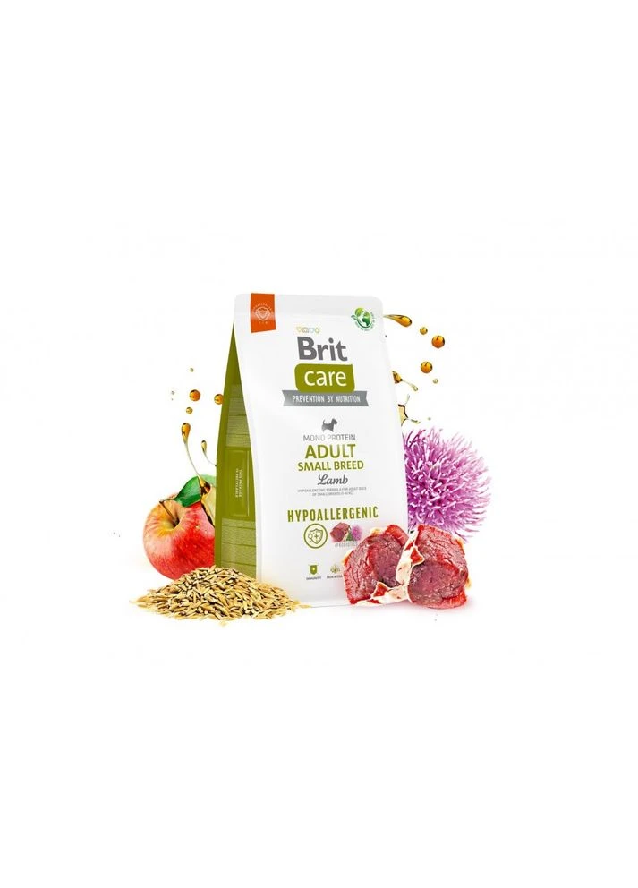 Сухой корм для взрослых собак малых пород Dog Hypoallergenic Adult Small Breed с ягненком 7 кг Brit Care (399746690)