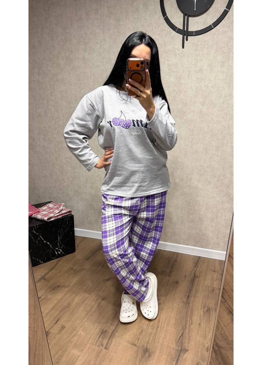 Фіолетова всесезон піжама жіноча байкова Style Point