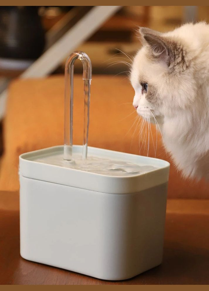 Питьевой фонтан для кошек и собак 1.5L, поилка для кота и собак с фильтром Белый Hipidog (299915290)