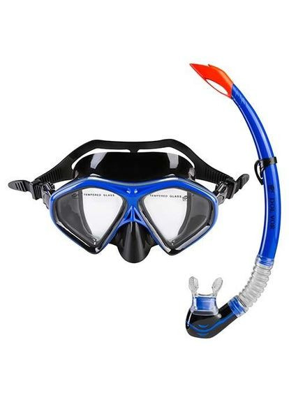 Набор для плавания маска М289P и трубка SN09P, 14+, черно-синий Dolvor (336965492)