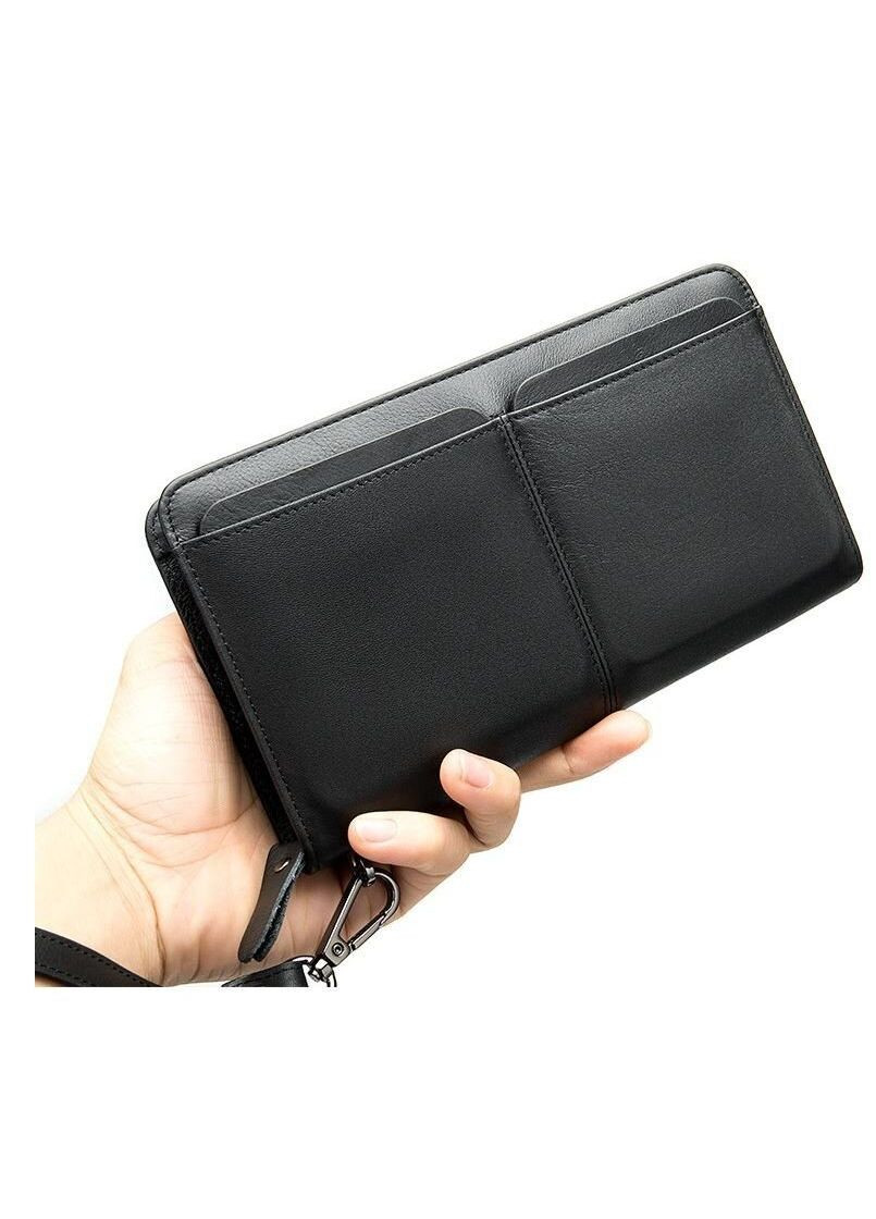 Мужской клатч-барсетка с ремешком на руку 14656 Черный Vintage (331910351)