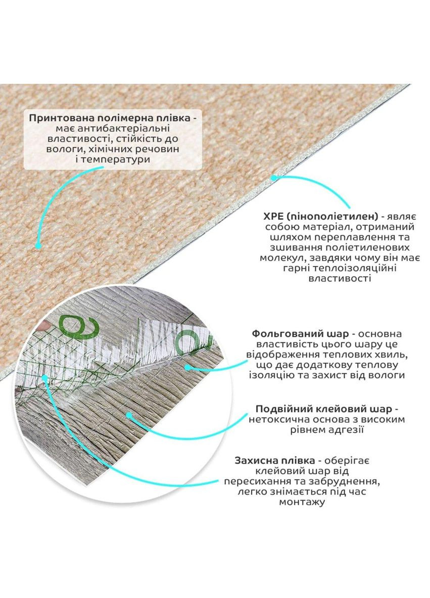 Шпалери самоклеючі 2800*500*2мм YM-02 бежевий меланж SW-00002062 Sticker Wall (300241857)