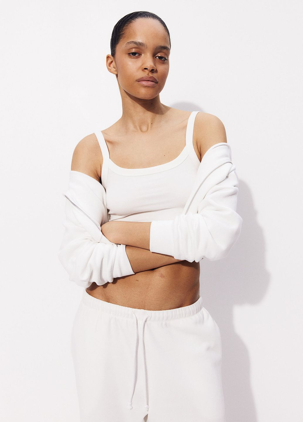 Кроп топ з бавовни H&M (358494684)