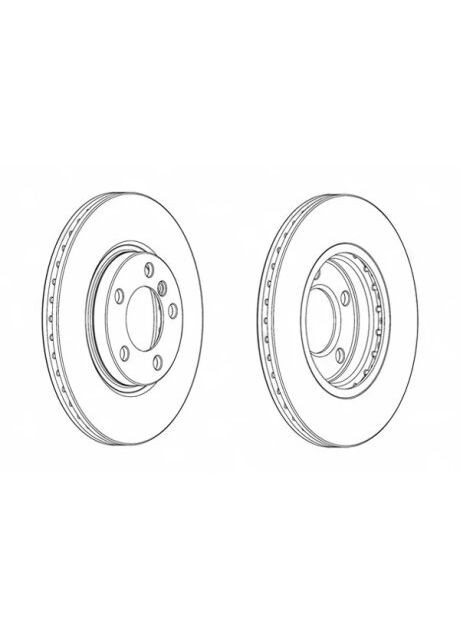 Диск тормозной передний MINI COUNTRYMAN - 06/10- DDF2125C Ferodo (368533872)