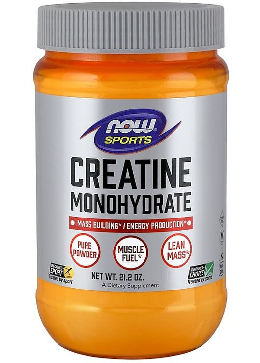 Креатиновый порошок Creatine Monohydrate Pure Powder 227g (872724-143132) Now Foods (368646981)