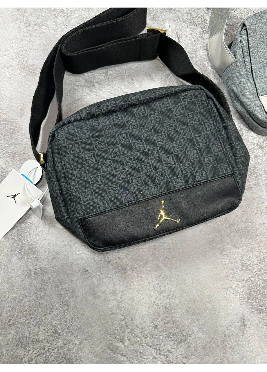Черная сумка через плечо Monogram — стильная сумка Jordan с монограммой, мессенджер Jordan в черном цвете No Brand (396461026)