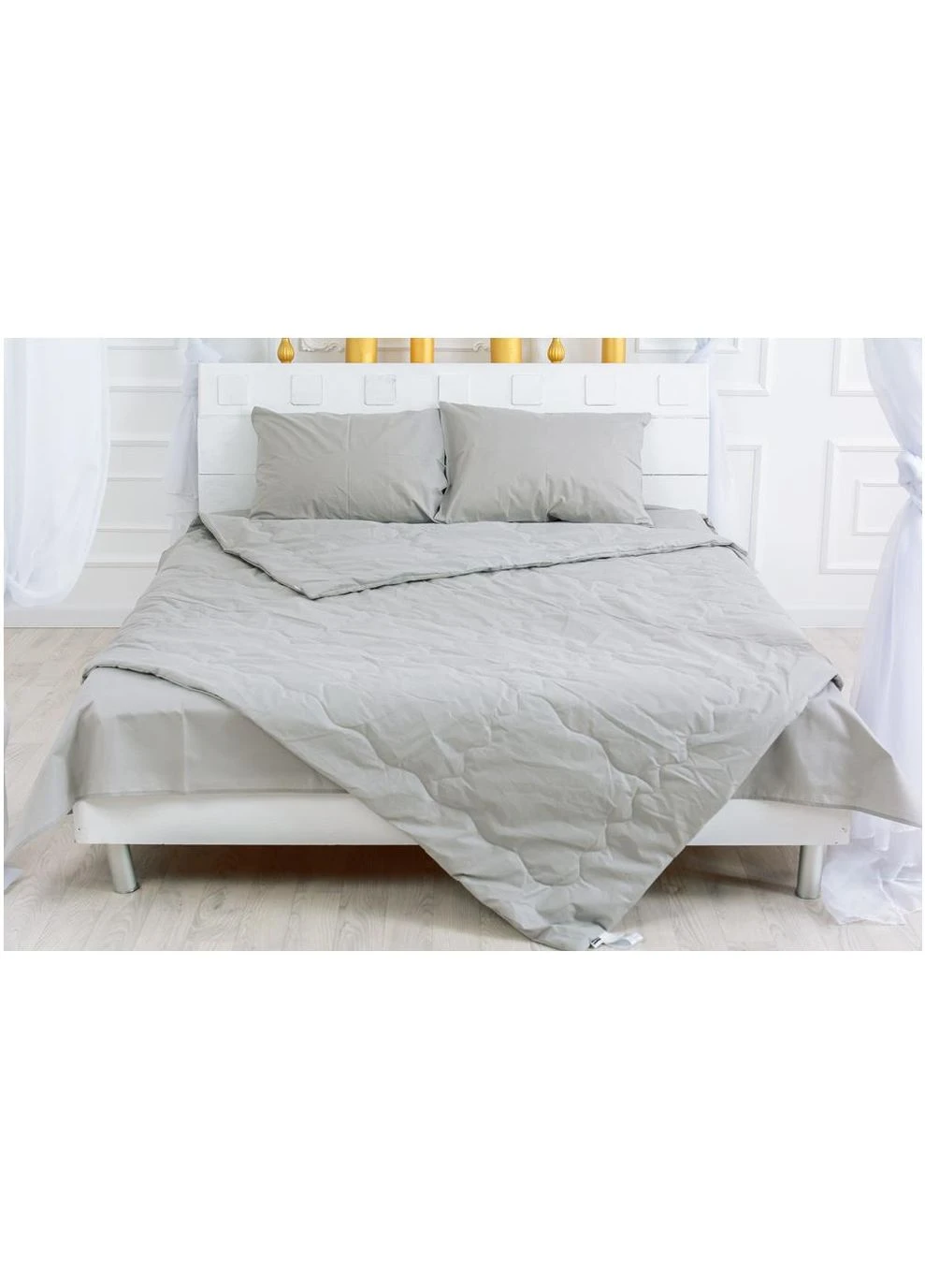 Одеяло шерстяное Летнее 2388 Light Gray 220x240 (2200003032611) Mirson (390931567)