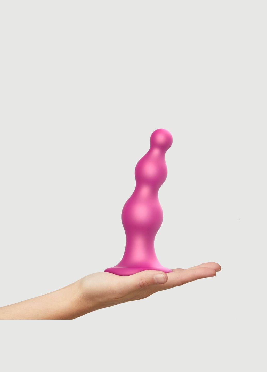 Насадка для страпона Dildo Plug Beads Framboise Metallic L Strap-On-Me (296627156)