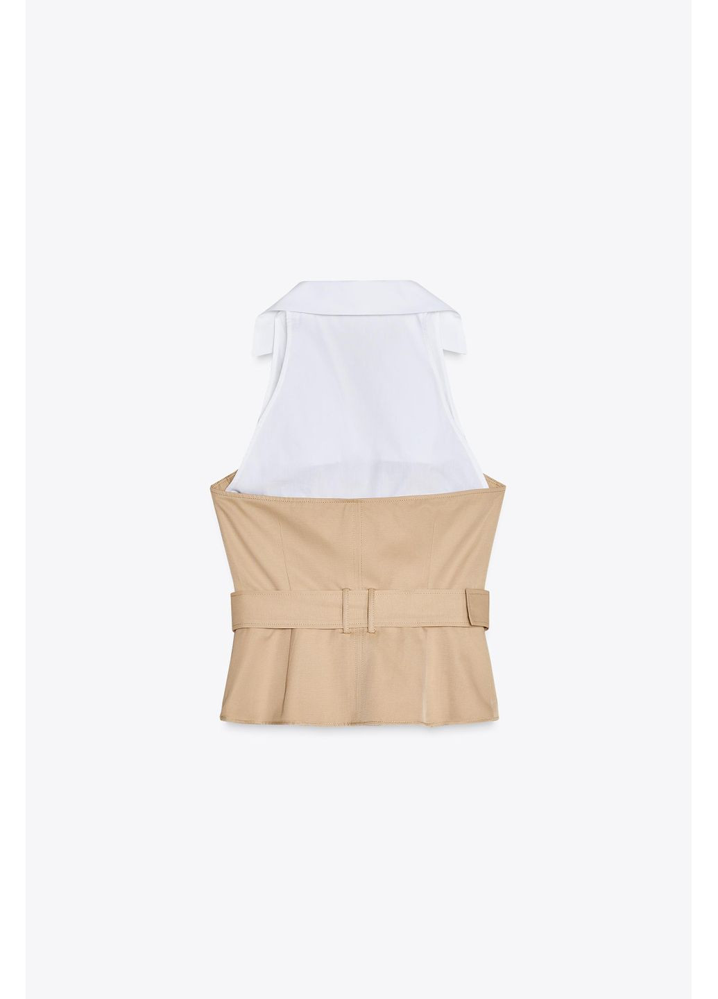 Комбінований топ із коміром хальтер Zara (354816897)