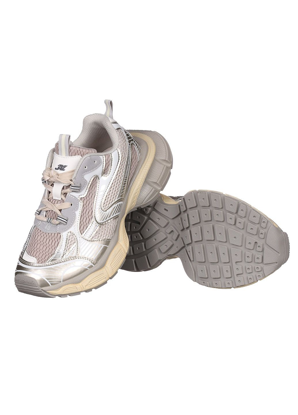 Кросівки жіночі демісезонні зі шнурівкою на масивній підошві повсякденні для прогулянок сірі FAN V3515-21 No Brand сірі демісезони (362244415)