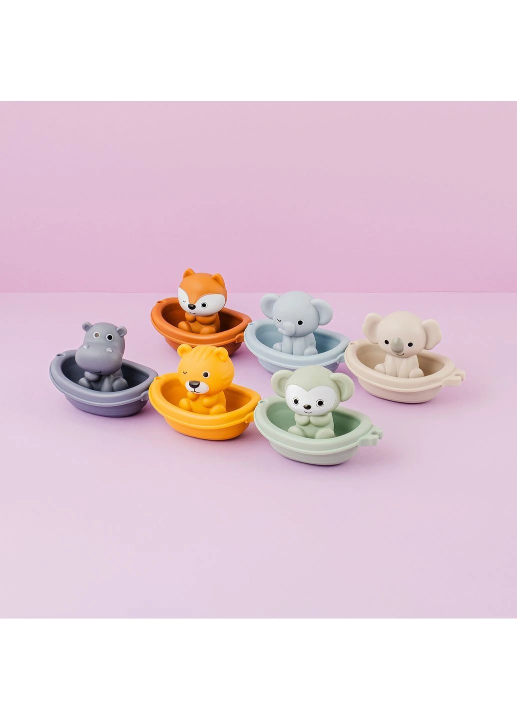 Игрушка для купания Кораблики + зверята, 6 шт No Brand (388969479)