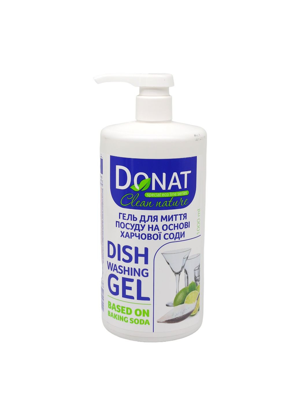 Clean Nature Гель для мытья посуды на основе пищевой соды 1 л Donat (301125976)