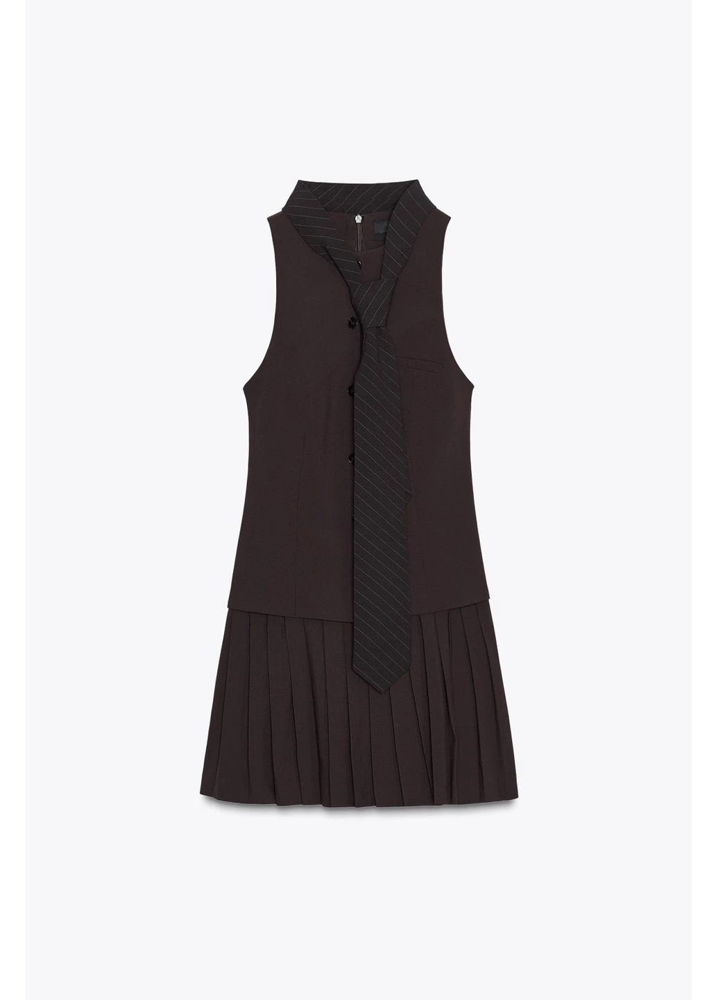 Коричнева коротка сукня tabas із зав’язкою Zara