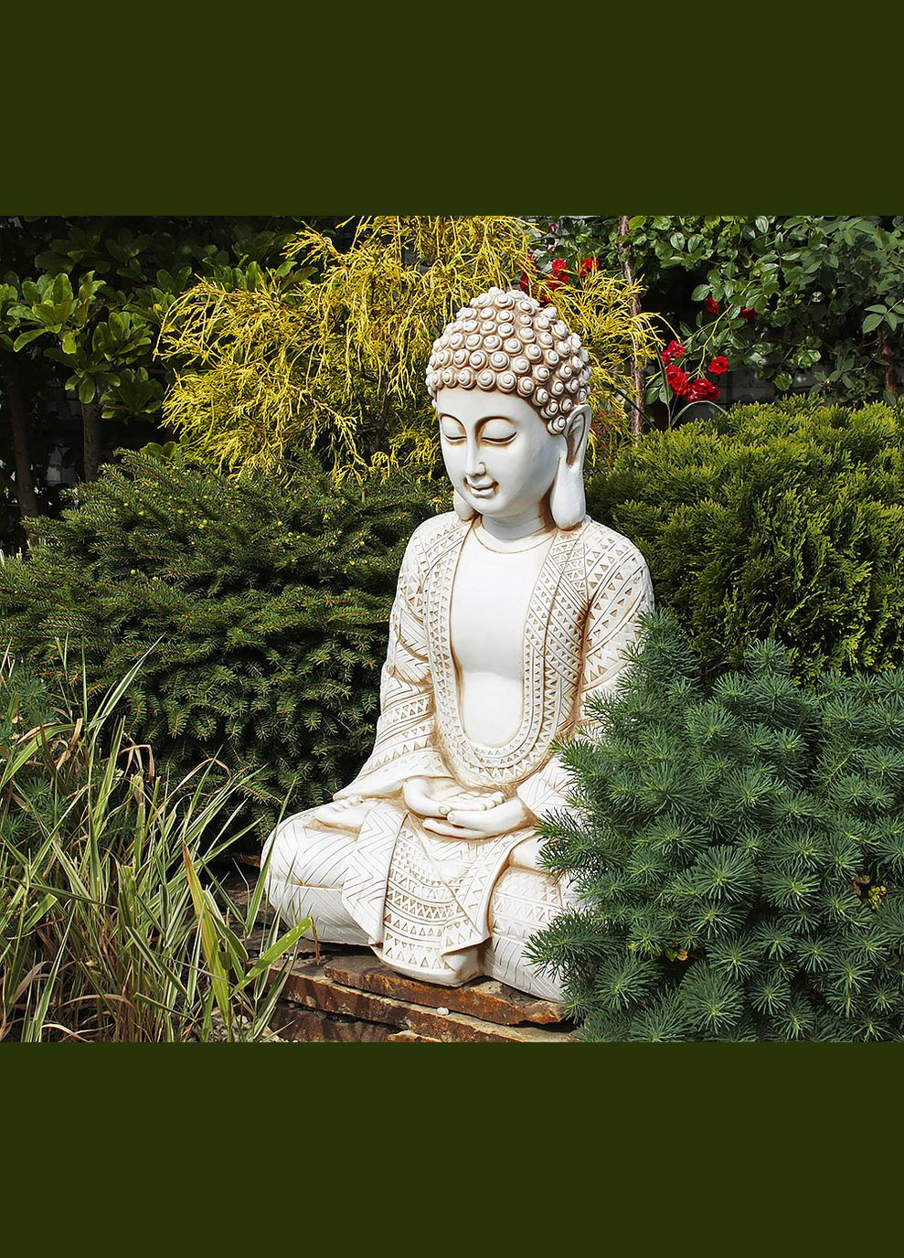 Садовая фигура Будда 70х43х32 см (ССП00006 Крем) Гранд Презент (293151887)