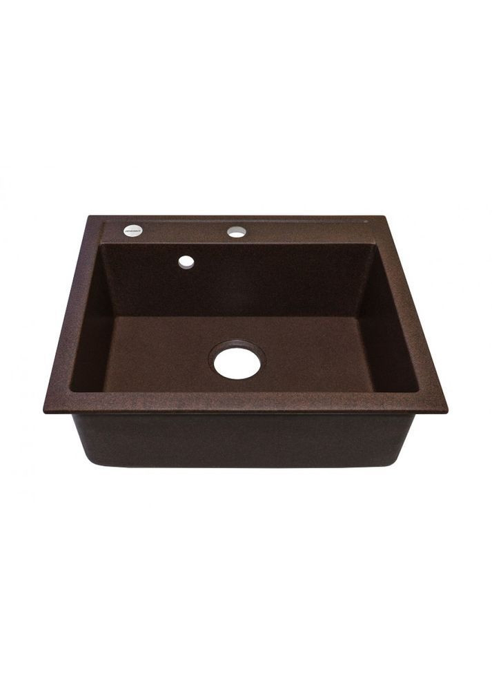 Кухонная мойка из искусственного камня/кварцевая 590х495х200 мм, квадратная PRIZMA Mokko Шоколадный(30880590495) Adamant (368157338)