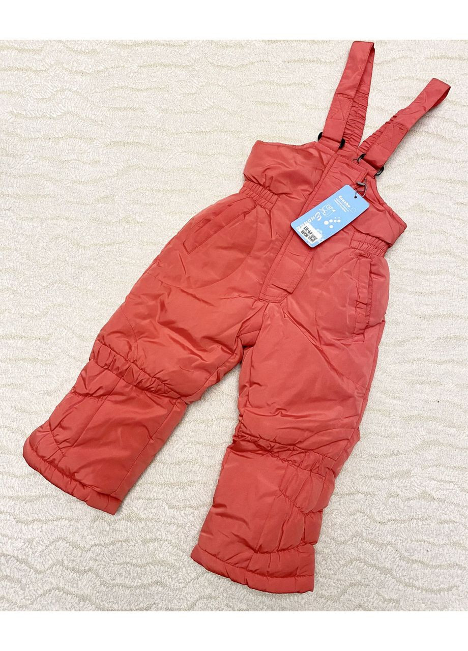 Зимний детский полукомбинезон для девочки лыжные брюки 86-104 No Brand (369735428)