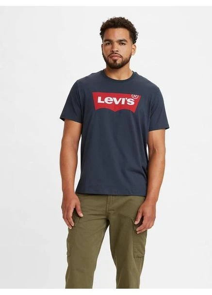 Синя чоловіча футболка бавовняна подовжена синя, розмір, оригінал Levi's Футболка