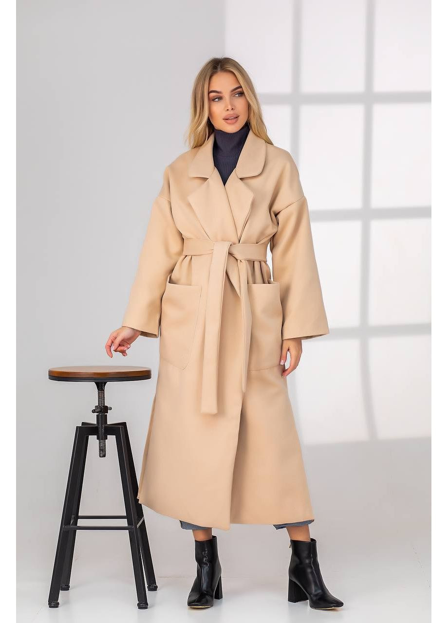 Бежевое демисезонное Пальто Україна