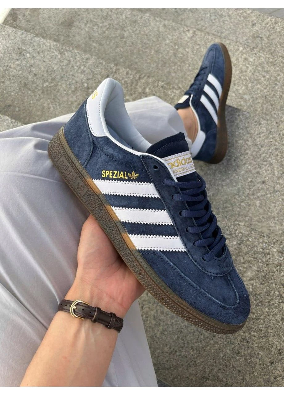 Белые демисезонные кроссовки мужские adidas spezial blue white адидас специал белые No Brand