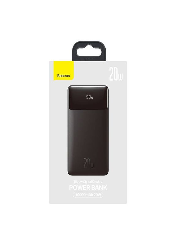 Універсальна батарея Xiaomi Bipow Digital Display Power bank 10000 mAh 20W Black (PPDMLL01) Baseus (263777069)