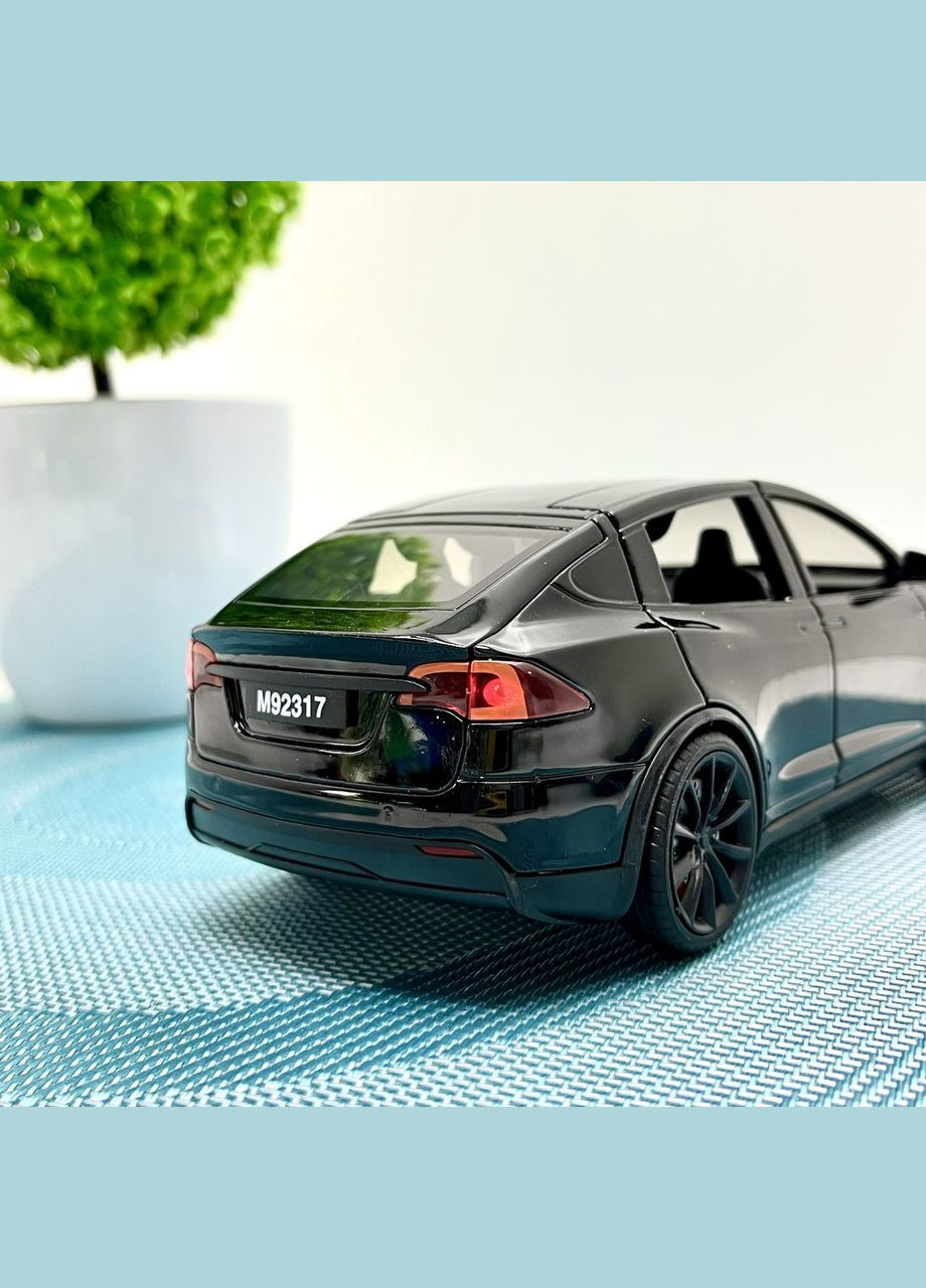 Машина Автосвіт Tesla Model X інерційна відчиняються двері капот багажник 17см Чорний (AP-2004) No Brand (302673640)