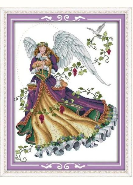 Набір для вишивання за нанесеною на канву схемою "Angel 5". AIDA 14CT printed, 46*59 см Joy Sunday (313614203)