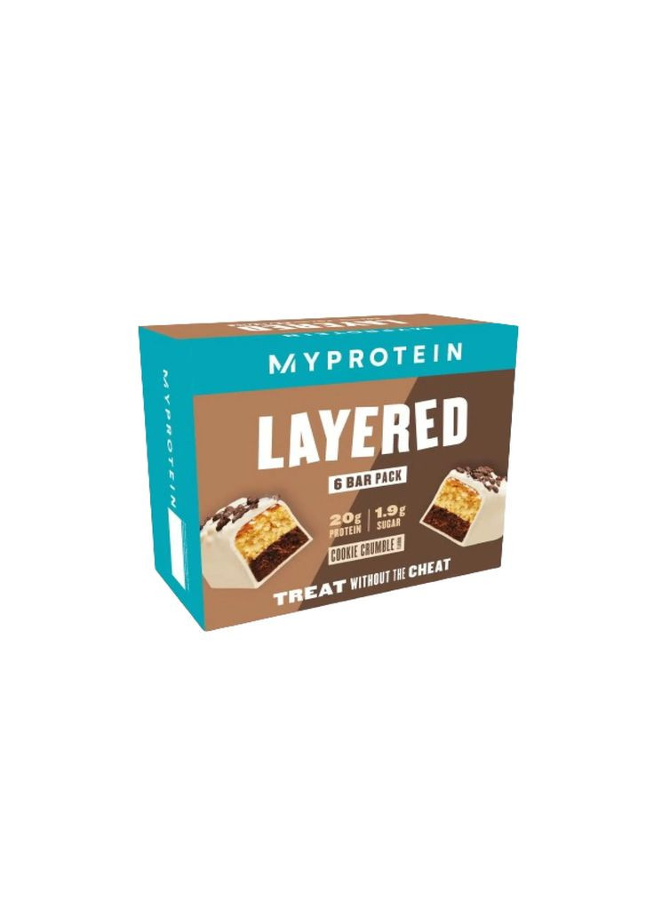 Layered Bar - 12x60g Cookie Crumble (печиво крамбл) протеїновий батончик My Protein (283622414)