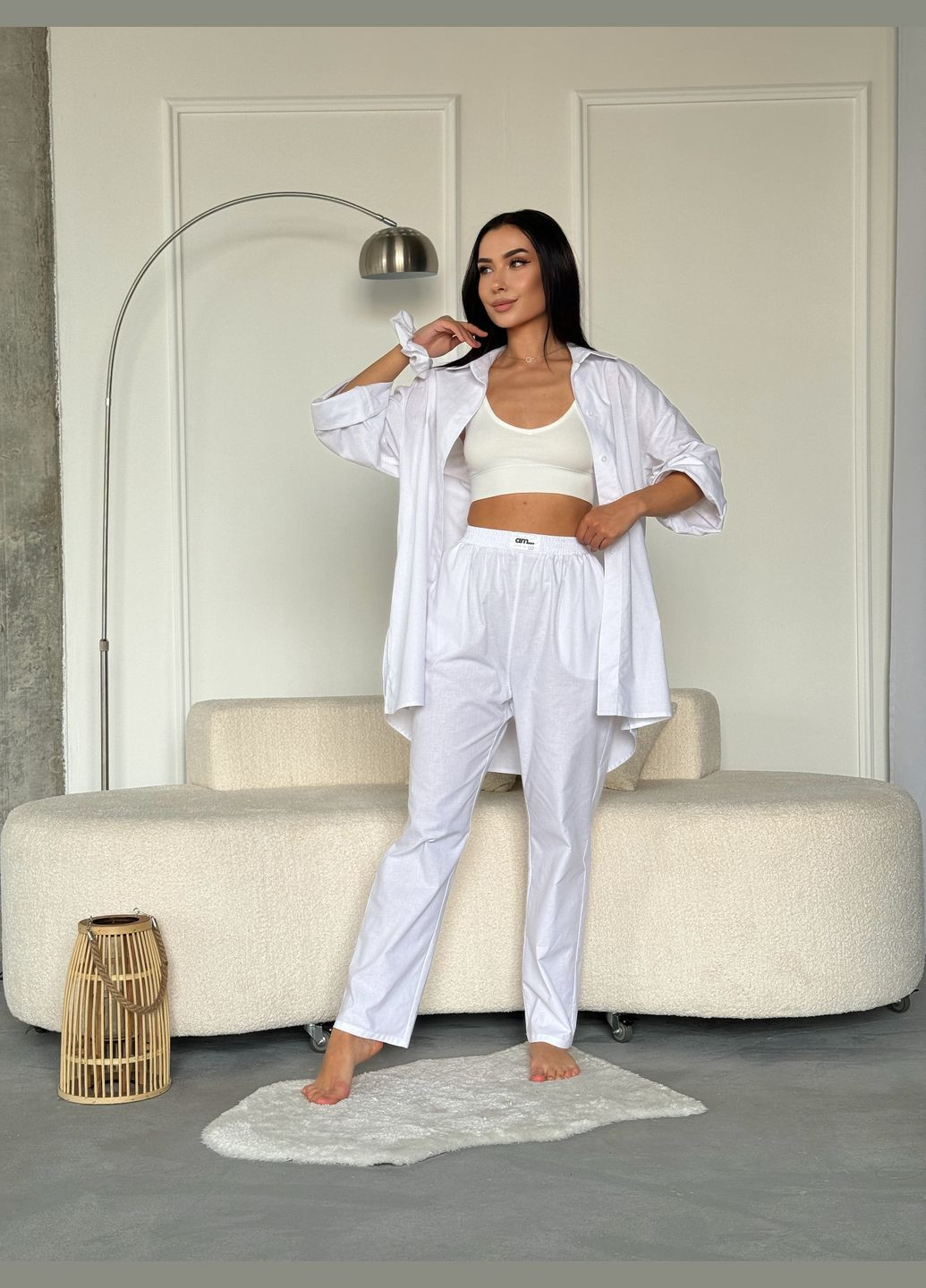 Жіночі повсякденнi штани бiлого кольору 27445 Fashion (296931909)