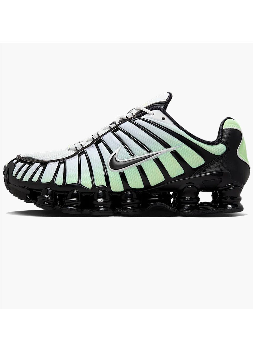 Чорні кросівки чоловічі shox tl vapor white/black Nike