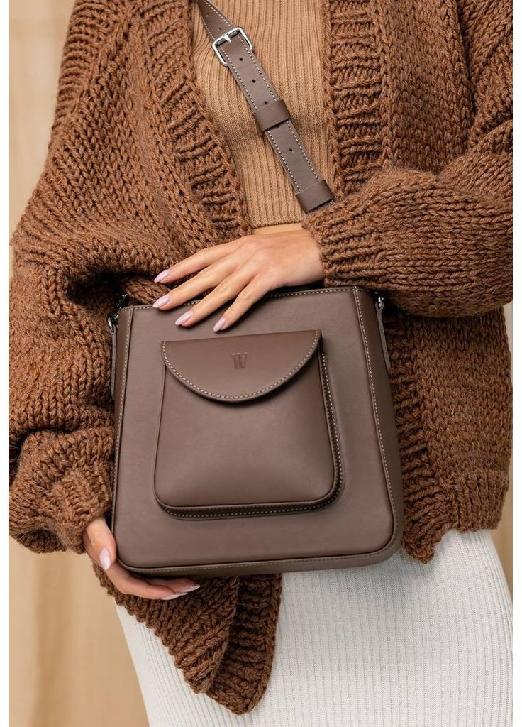 Женская кожаная сумка Stella темно-бежевая The Wings (348358672)