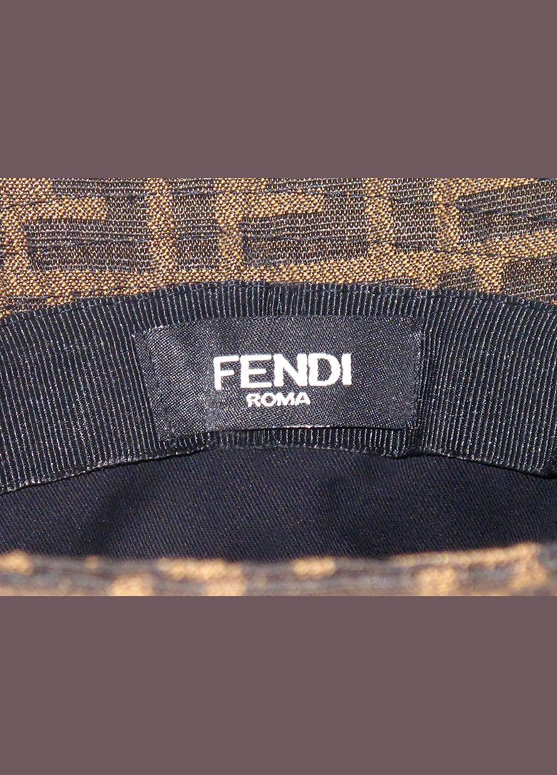 Коричнева панама с принтом Fendi No Brand (301872632)