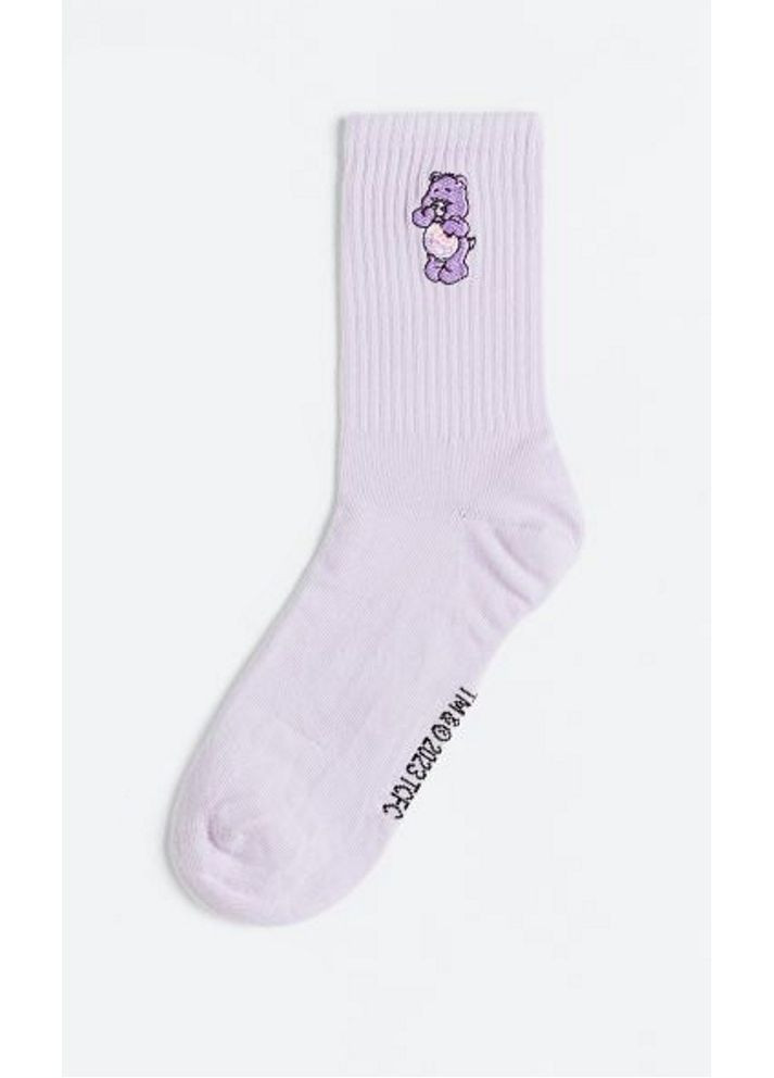Шкарпетки з широкою резинкою для дівчинки 0291381-084 фіолетовий H&M (289354034)